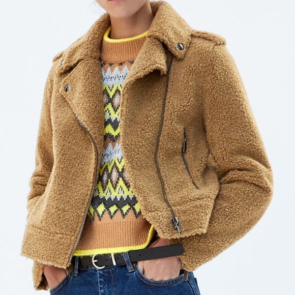 Zara Jackets & Blazers - Zara faux fur biker  jacket